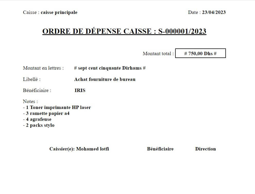 gestion de caisse maroc